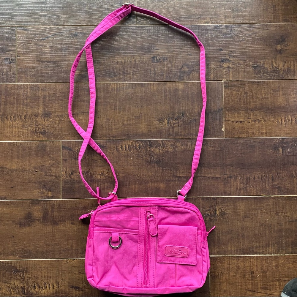 Hot Pink Multi Sac Crossbody Bag